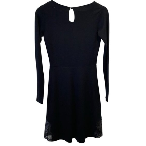 French Connection Little Black Dress with Peekaboo Lace Detail Size 4 - Picture 7 of 16